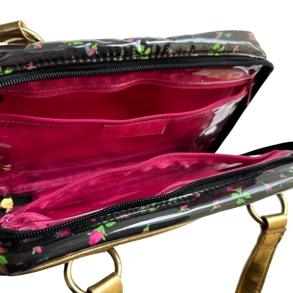 Betsey Johnson 2 Handle Cosmetic Make-Up Case LIKE NEW